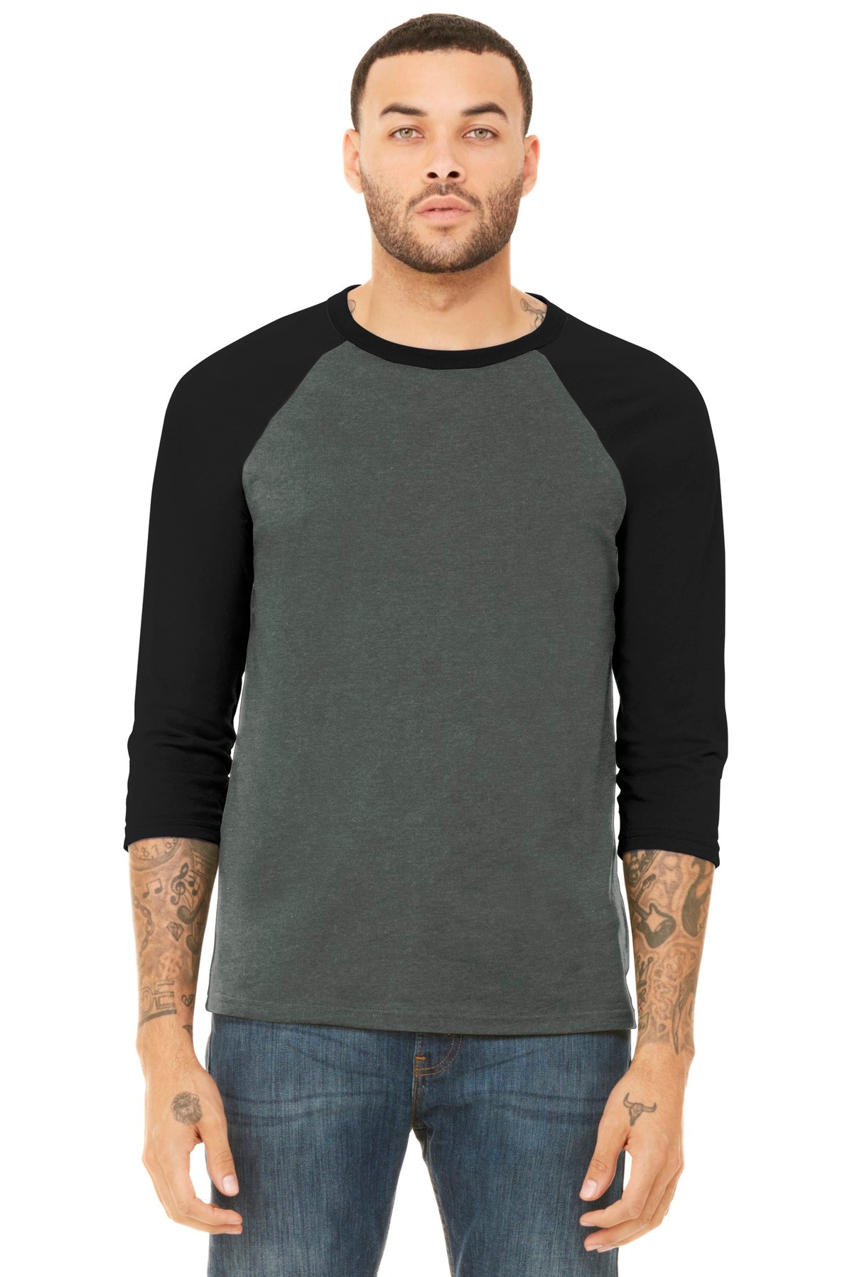 BELLA+CANVAS ® Unisex 3/4-Sleeve Baseball Tee BC3200