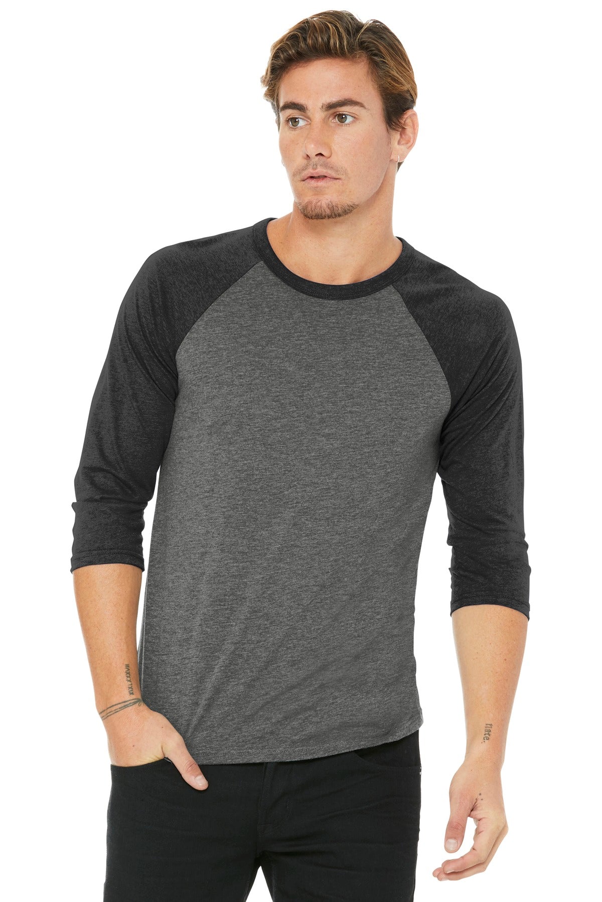 BELLA+CANVAS ® Unisex 3/4-Sleeve Baseball Tee BC3200