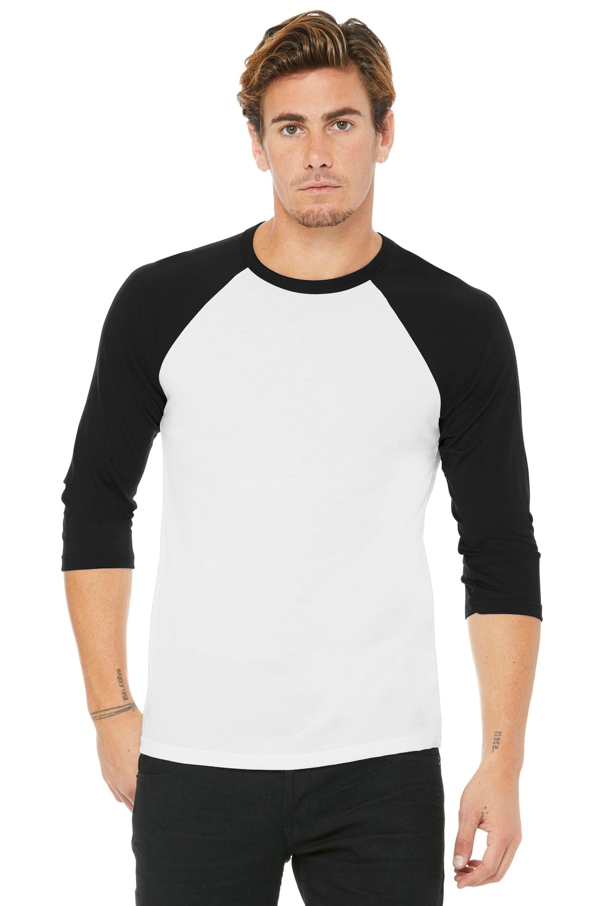 BELLA+CANVAS ® Unisex 3/4-Sleeve Baseball Tee BC3200