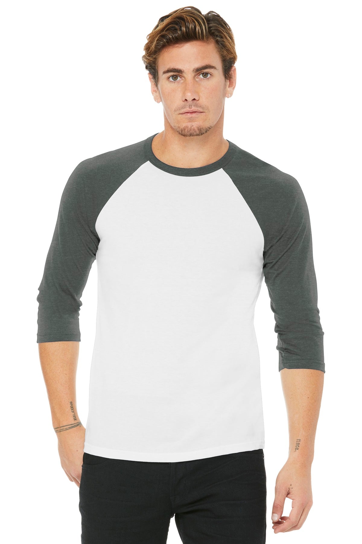 BELLA+CANVAS ® Unisex 3/4-Sleeve Baseball Tee BC3200