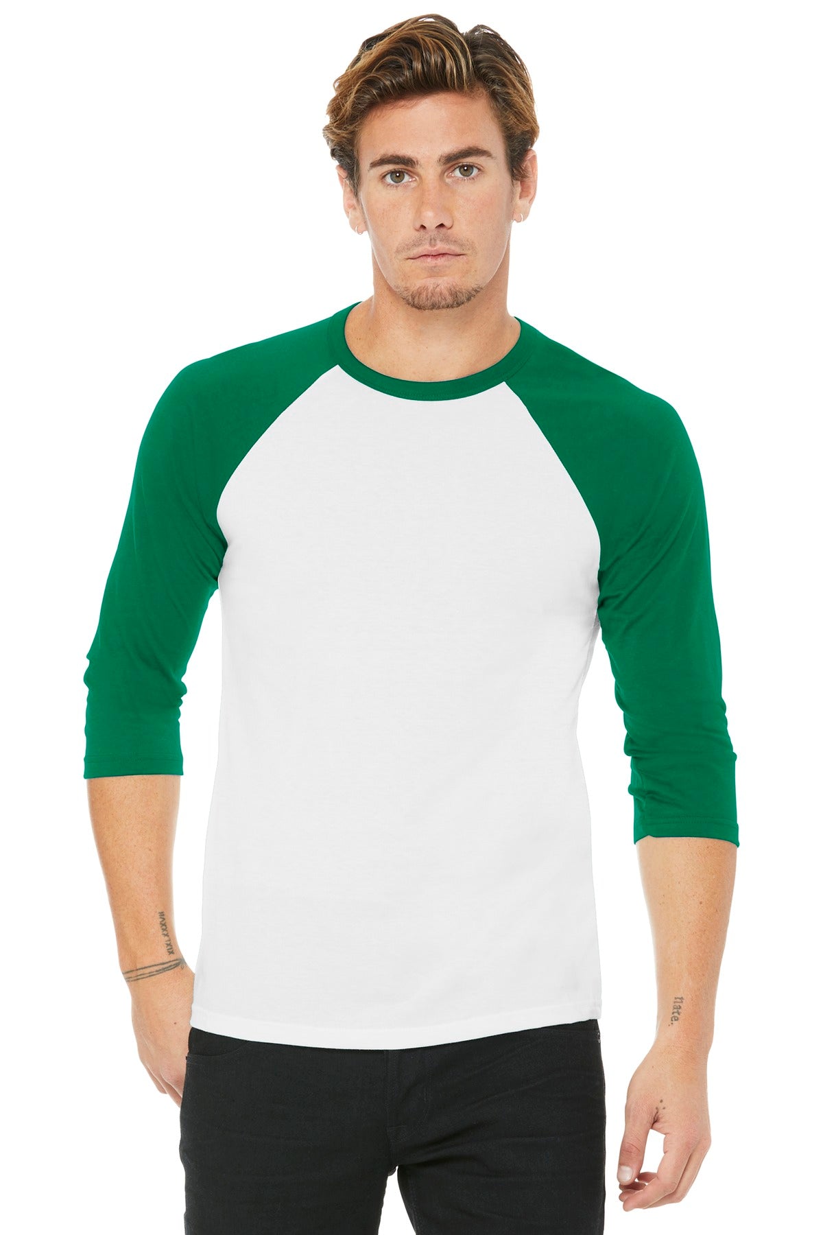 BELLA+CANVAS ® Unisex 3/4-Sleeve Baseball Tee BC3200