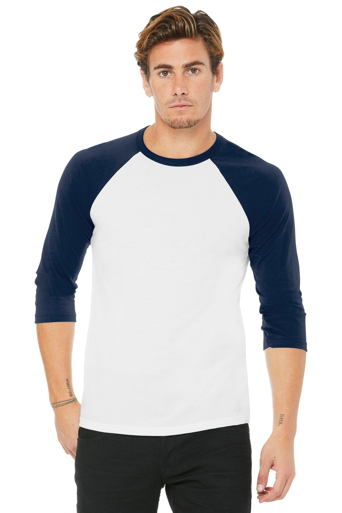 BELLA+CANVAS ® Unisex 3/4-Sleeve Baseball Tee BC3200