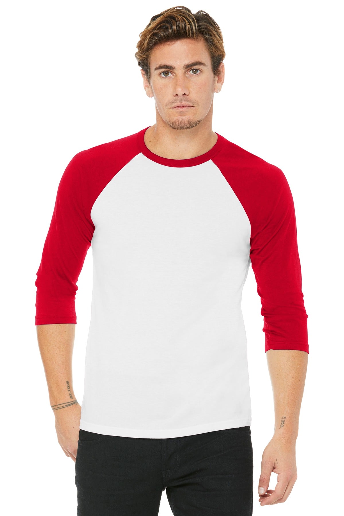 BELLA+CANVAS ® Unisex 3/4-Sleeve Baseball Tee BC3200