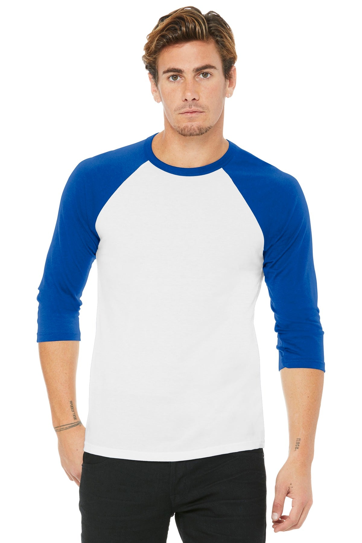 BELLA+CANVAS ® Unisex 3/4-Sleeve Baseball Tee BC3200