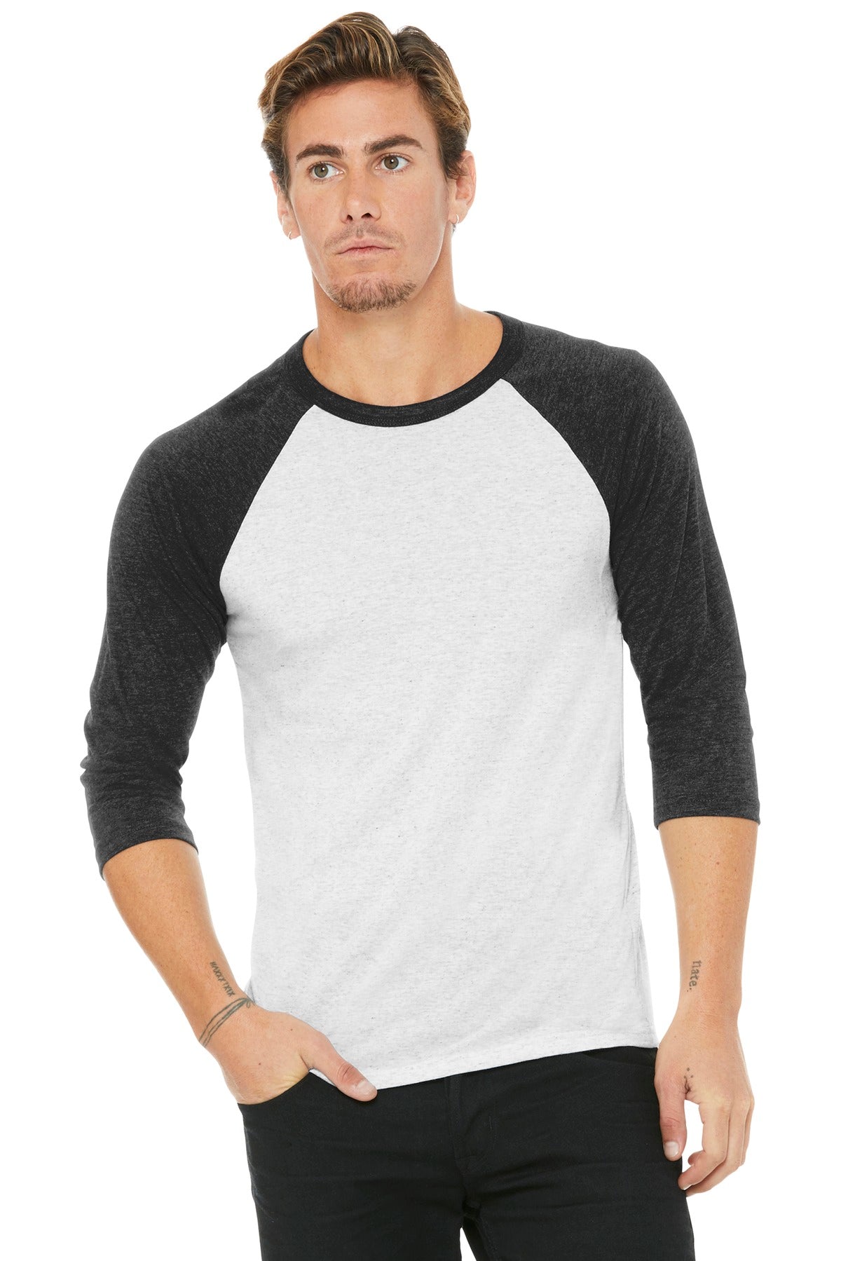 BELLA+CANVAS ® Unisex 3/4-Sleeve Baseball Tee BC3200