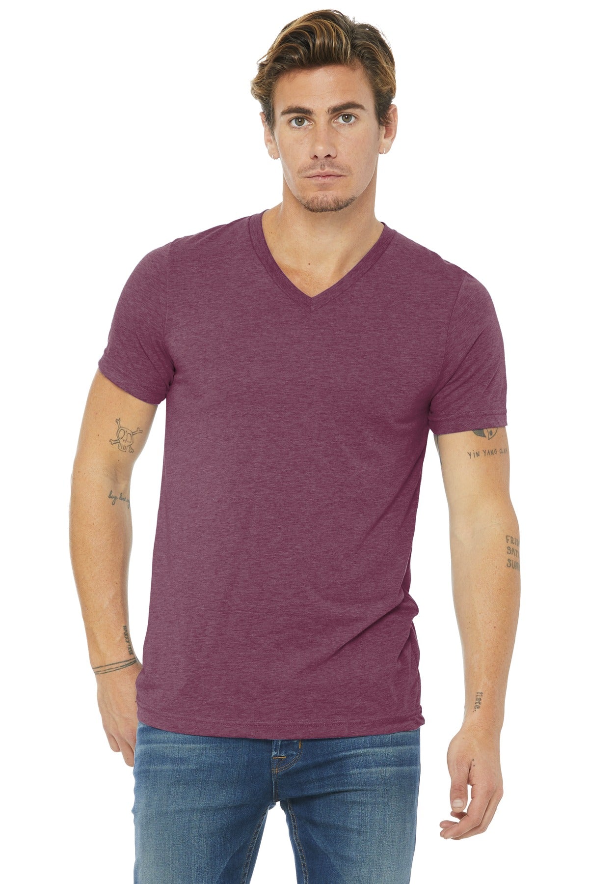 BELLA+CANVAS ® Unisex Triblend Short Sleeve V-Neck Te BC3415