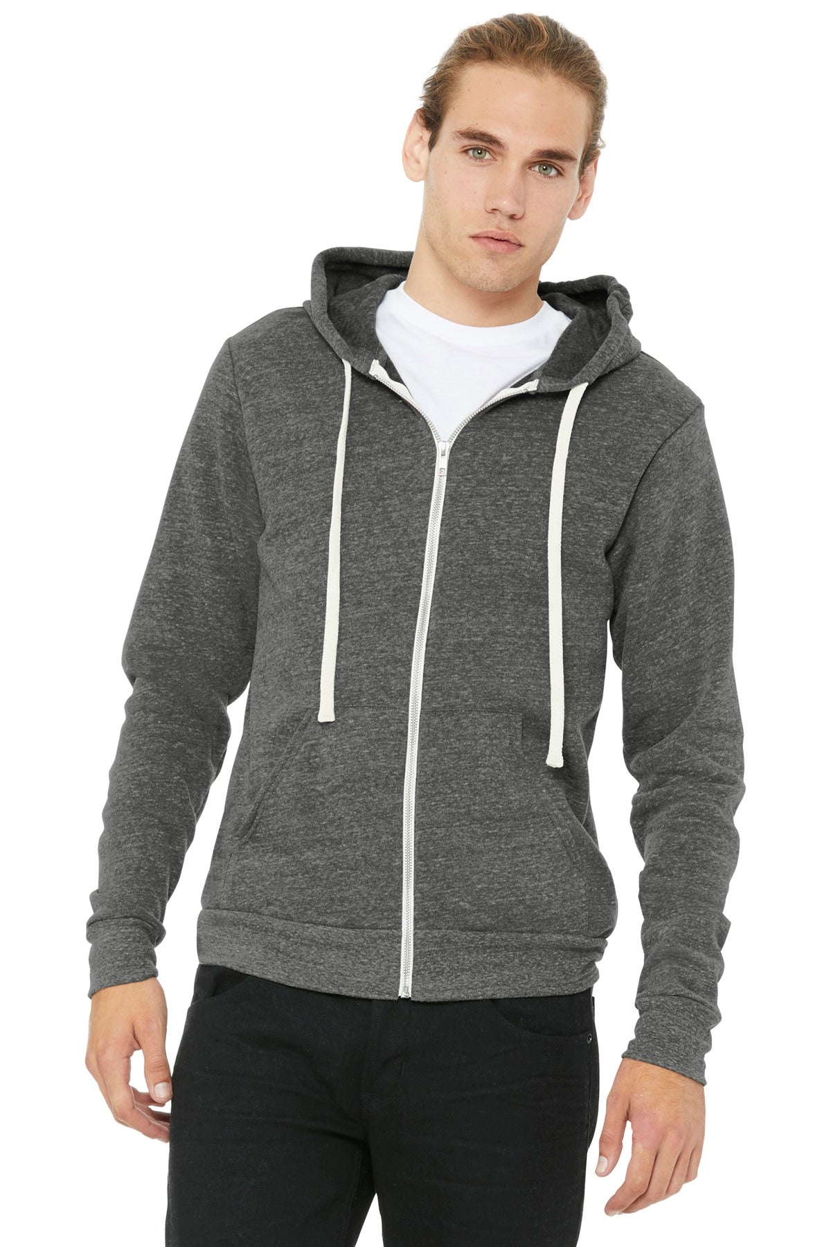 BELLA+CANVAS ® Unisex Triblend Sponge Fleece Full-Zip Hoodie BC3909