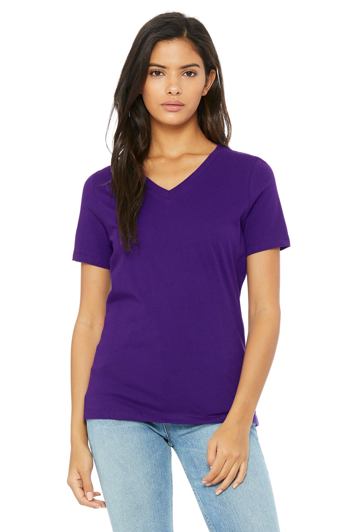 BELLA+CANVAS ® Women's Relaxed Jersey Short Sleeve V-Neck Tee BC6405