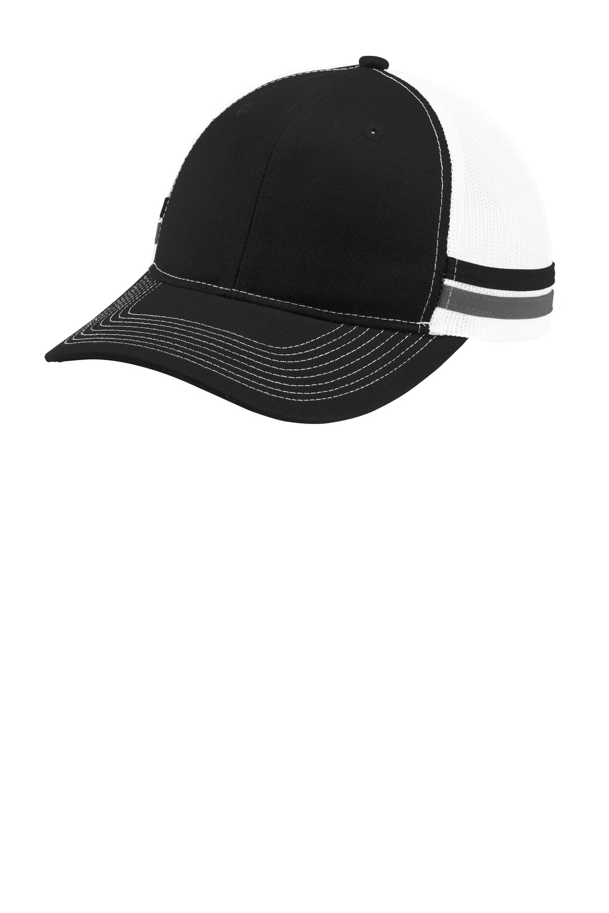 Port Authority ® Two-Stripe Snapback Trucker Cap C113