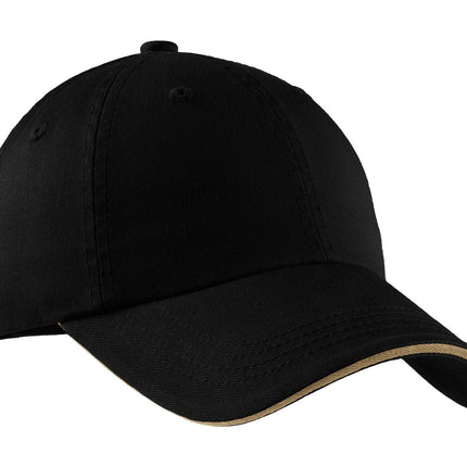 Port Authority ® Sandwich Bill Cap with Striped Closure.  C830
