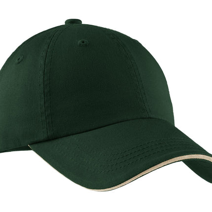 Port Authority ® Sandwich Bill Cap with Striped Closure.  C830