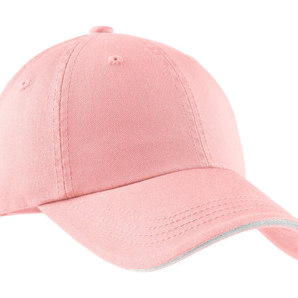 Port Authority ® Sandwich Bill Cap with Striped Closure.  C830