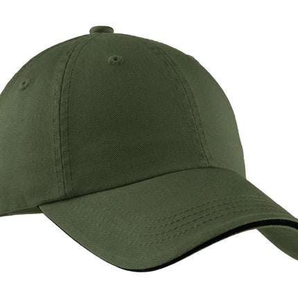 Port Authority ® Sandwich Bill Cap with Striped Closure.  C830