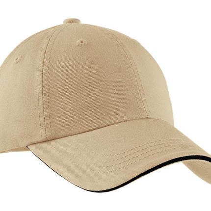 Port Authority ® Sandwich Bill Cap with Striped Closure.  C830
