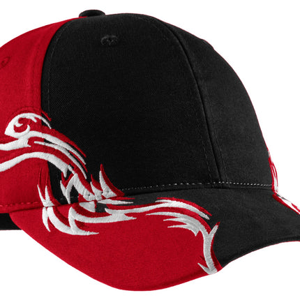 Port Authority ® Colorblock Racing Cap with Flames.  C859