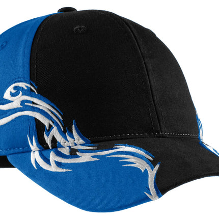 Port Authority ® Colorblock Racing Cap with Flames.  C859