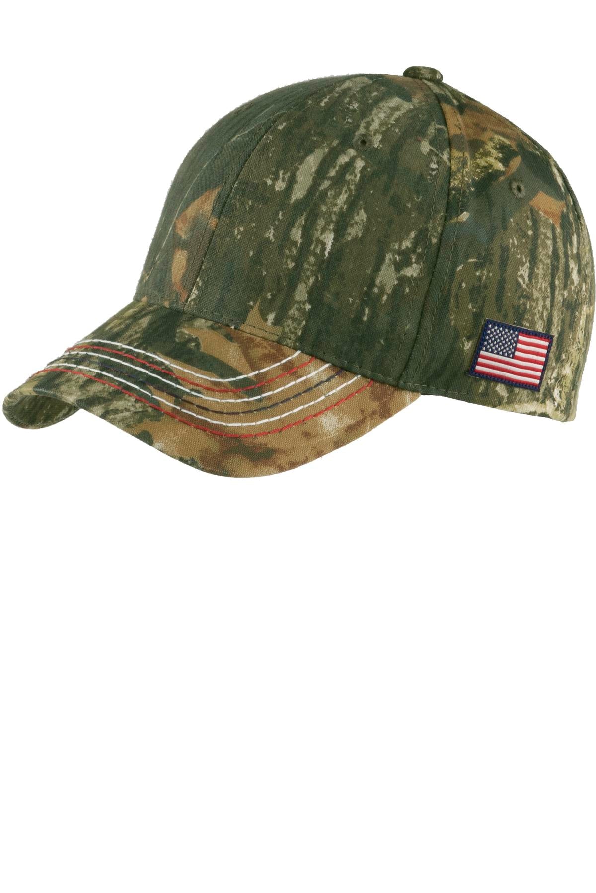 Port Authority® Americana Contrast Stitch Camouflage Cap C909