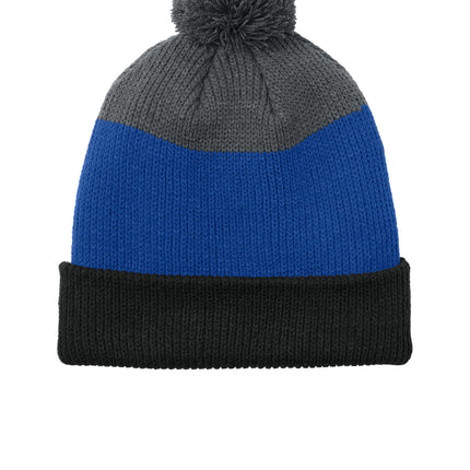 Port Authority ® Cozy Striped Pom Beanie C979
