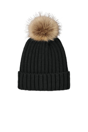 Port Authority® Faux Fur Pom Beanie C990