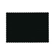 Hoffmaster Scallop Edge Linen Emboss Placemat Black Economy, 9.5" X 13.5" 1000 / cs