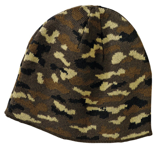 Port & Company ®Camo Beanie Cap.  CP91C
