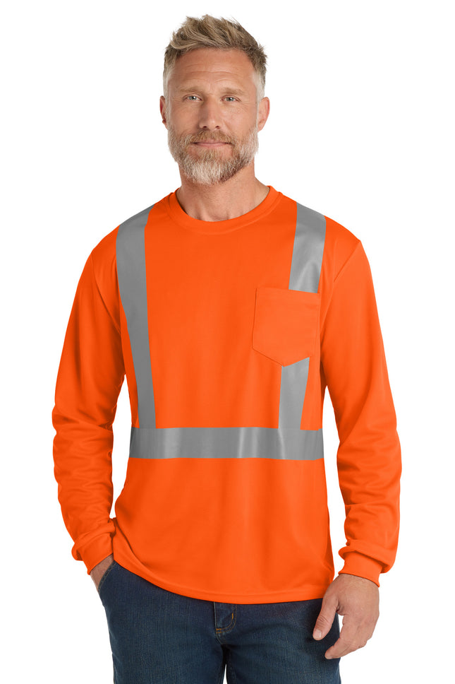 CornerStone  ® ANSI 107 Class 2 Mesh Long Sleeve Tee. CS201