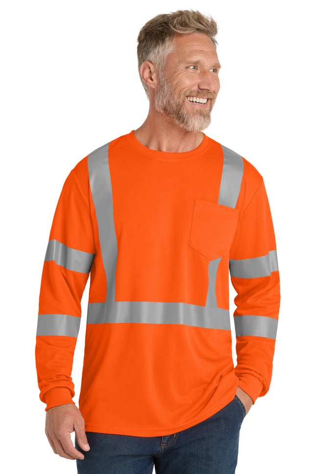 CornerStone  ® ANSI 107 Class 3 Mesh Long Sleeve Tee. CS203