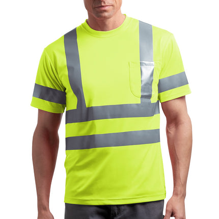 CornerStone ® - ANSI 107 Class 3 Short Sleeve Snag-Resistant Reflective T-Shirt. CS408