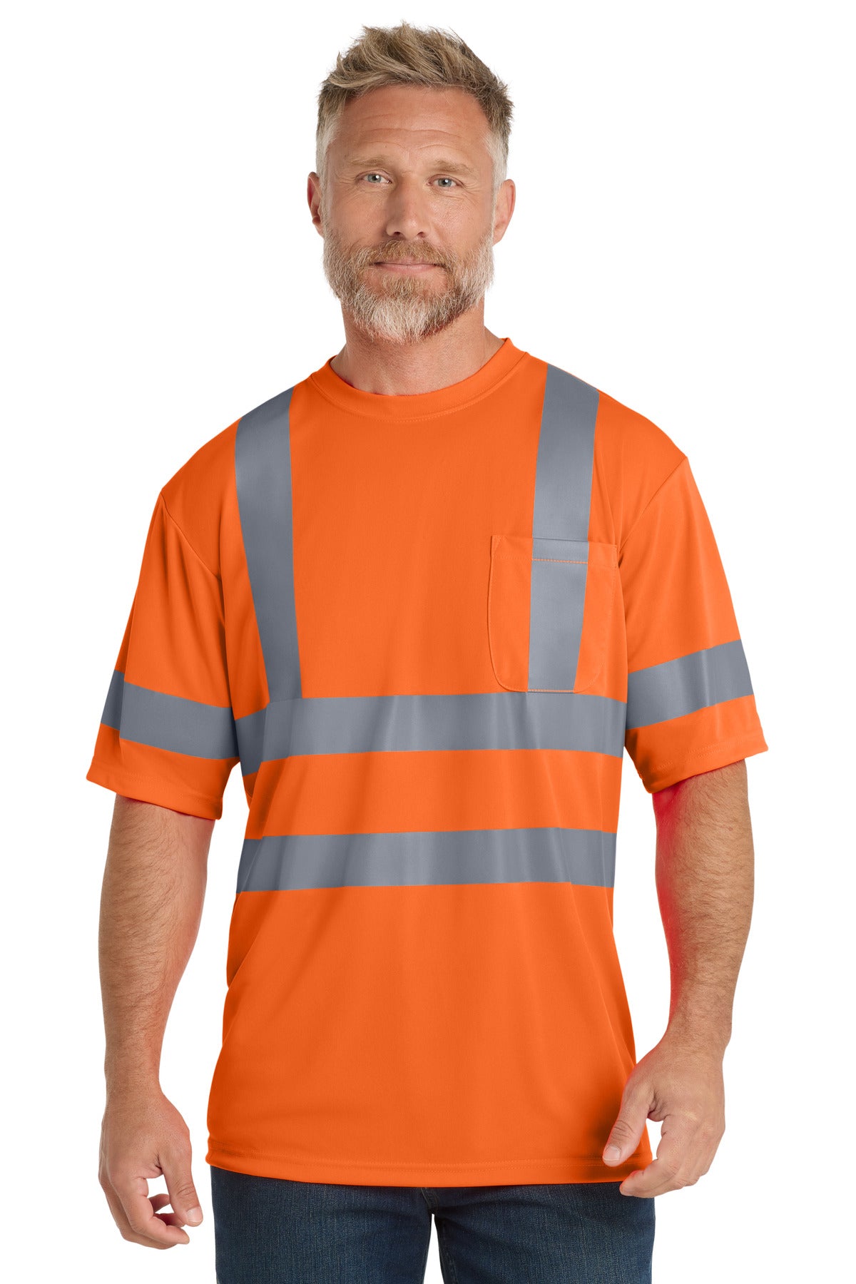 CornerStone® - ANSI 107 Class 3 Short Sleeve Snag-Resistant Reflective T-Shirt CS408