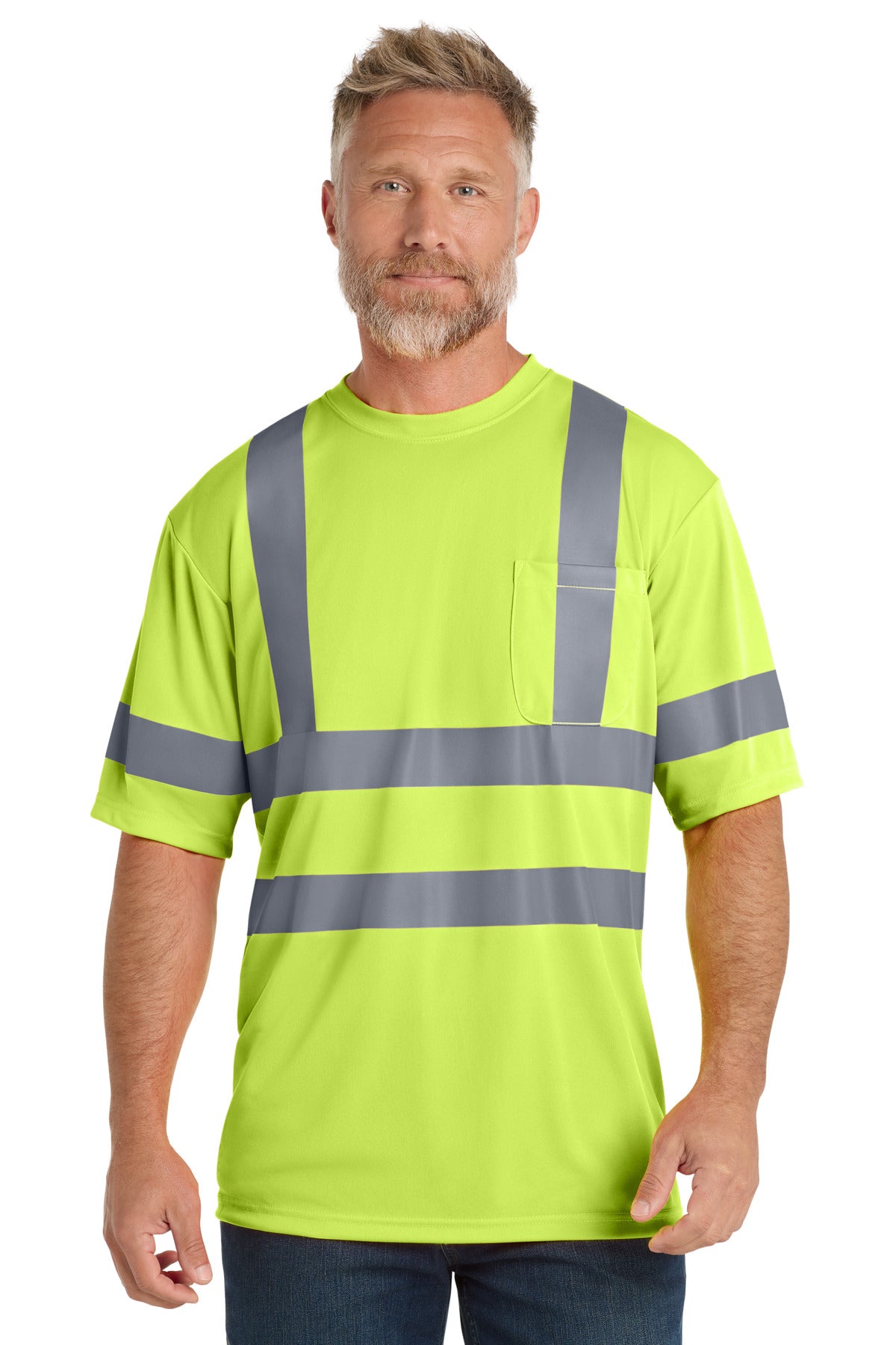 CornerStone® - ANSI 107 Class 3 Short Sleeve Snag-Resistant Reflective T-Shirt CS408