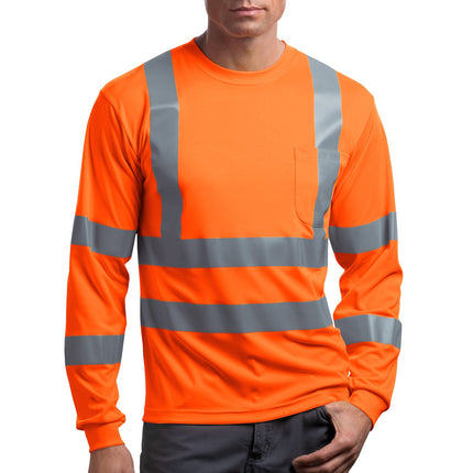 CornerStone ® - ANSI 107 Class 3 Long Sleeve Snag-Resistant Reflective T-Shirt. CS409
