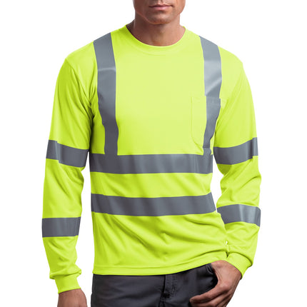 CornerStone ® - ANSI 107 Class 3 Long Sleeve Snag-Resistant Reflective T-Shirt. CS409