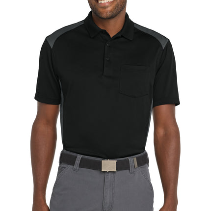 CornerStone ® Select Snag-Proof Two Way Colorblock Pocket Polo. CS416