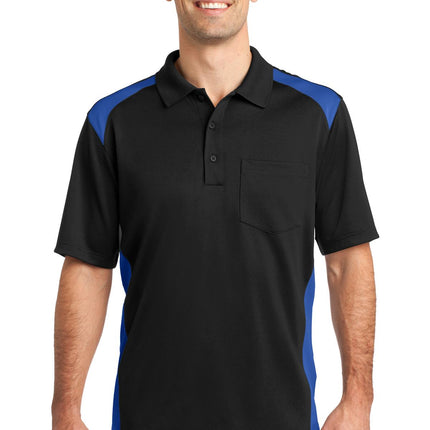 CornerStone ® Select Snag-Proof Two Way Colorblock Pocket Polo. CS416