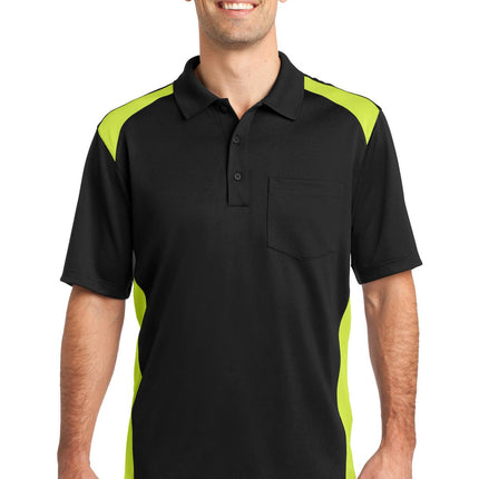 CornerStone ® Select Snag-Proof Two Way Colorblock Pocket Polo. CS416