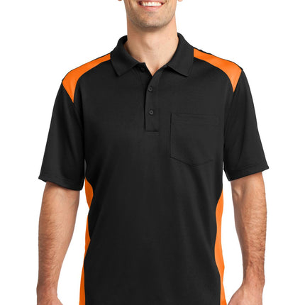 CornerStone ® Select Snag-Proof Two Way Colorblock Pocket Polo. CS416