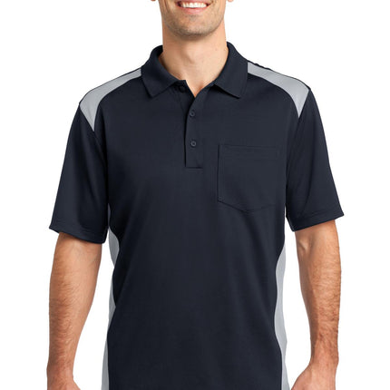 CornerStone ® Select Snag-Proof Two Way Colorblock Pocket Polo. CS416
