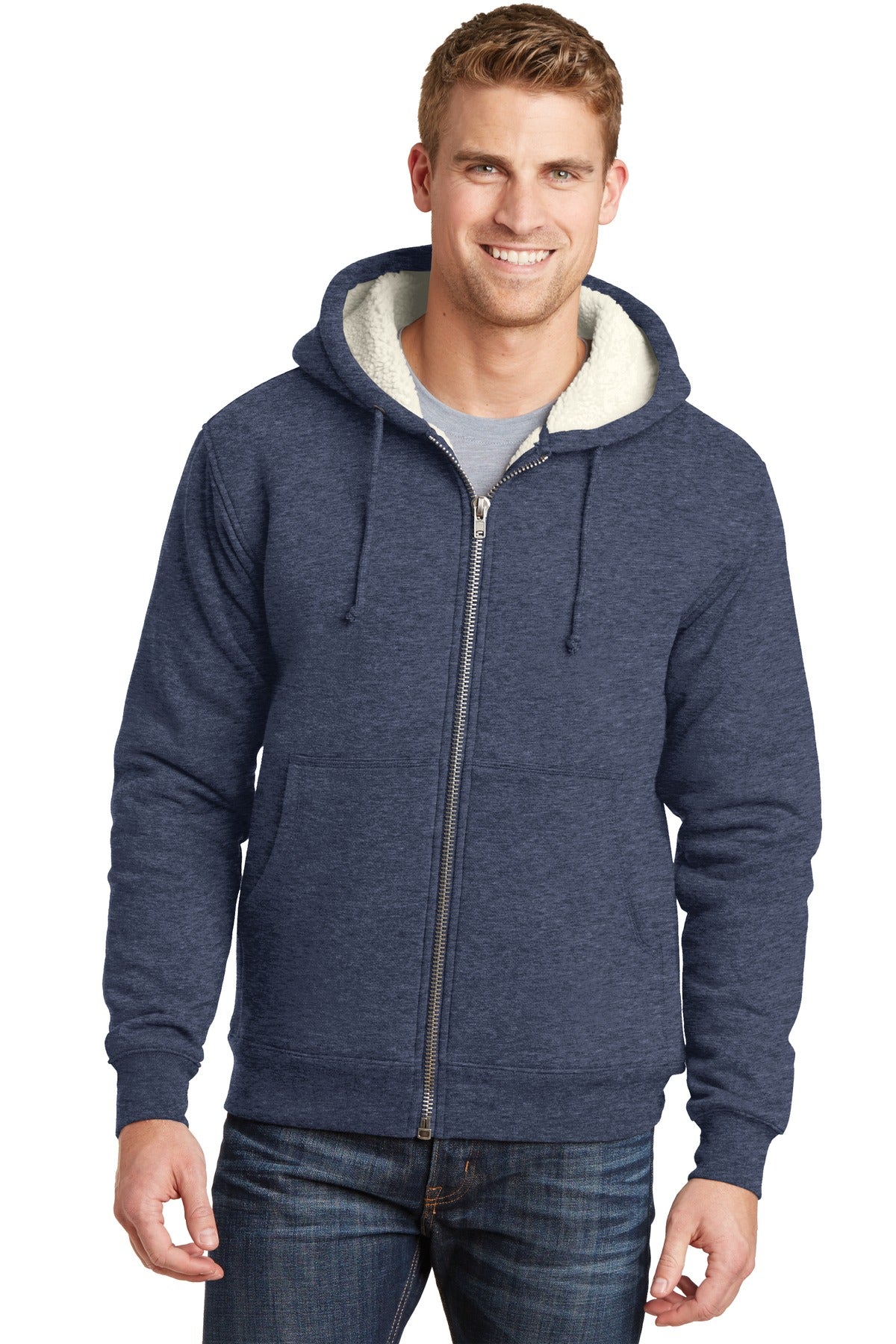 CornerStone® Heavyweight Sherpa-Lined Hooded Fleece Jacket CS625
