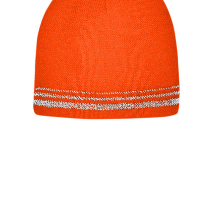 CornerStone  ®  Lined Enhanced Visibility with Reflective Stripes Beanie CS804