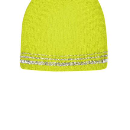CornerStone  ®  Lined Enhanced Visibility with Reflective Stripes Beanie CS804