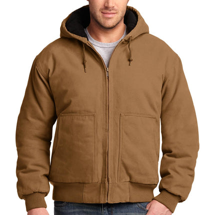 CornerStone ® Washed Duck Cloth Insulated Hooded Work Jacket. CSJ41