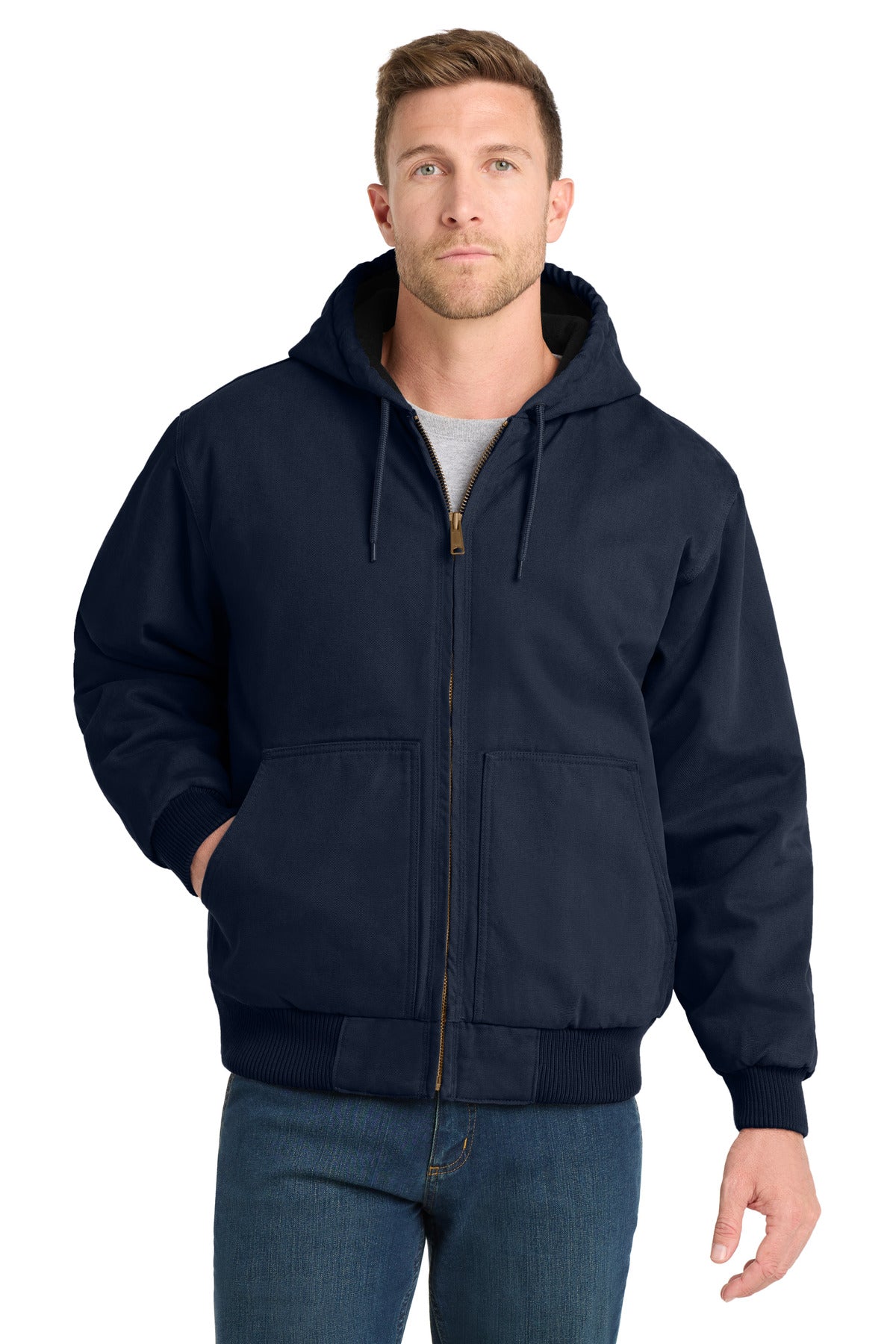 CornerStone® Washed Duck Cloth Insulated Hooded Work Jacket CSJ41