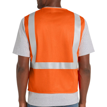 CornerStone  ® ANSI 107 Class 2 Mesh Zippered Two-Tone Vest. CSV103