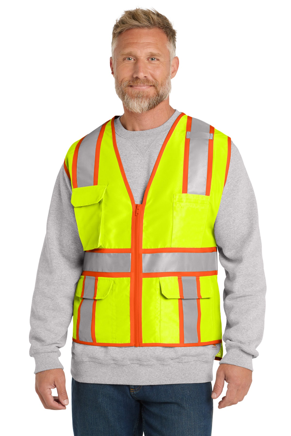 CornerStone ® ANSI 107 Class 2 Surveyor Zippered Two-Tone Vest CSV105
