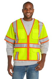 CornerStone ® ANSI 107 Class 3 Surveyor Mesh Zippered Two-Tone Short Sleeve Vest CSV106