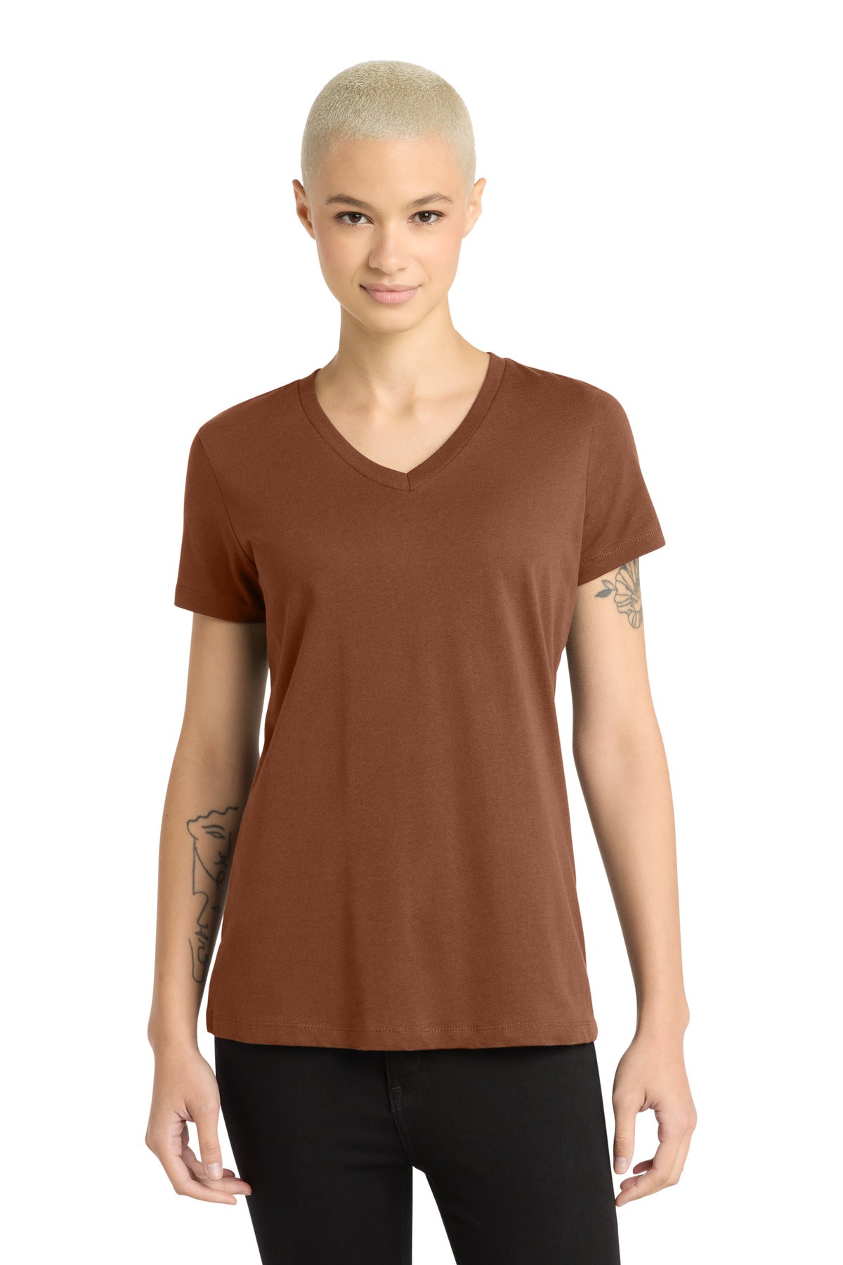 District® - Women's Perfect Weight® V-Neck Tee DM1170L