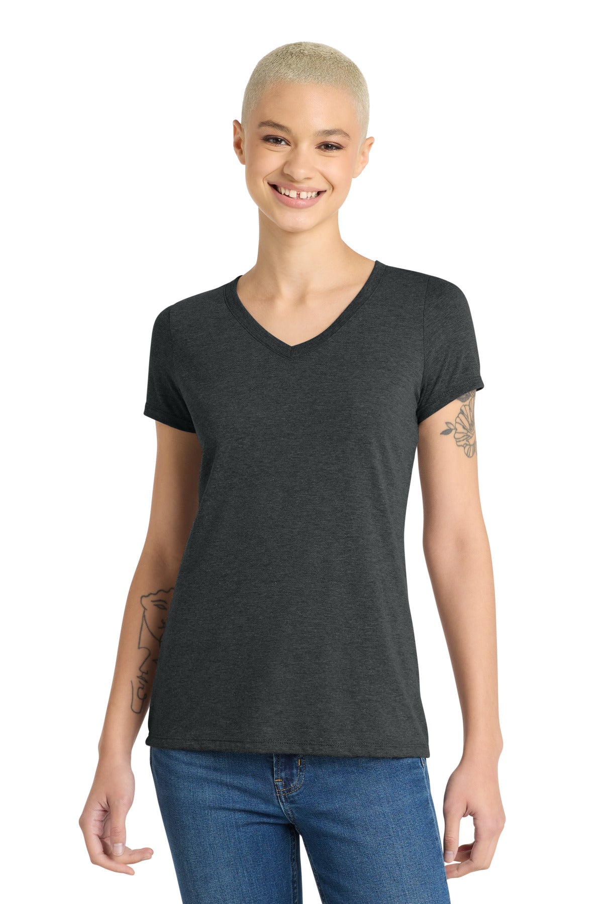 District® Women's Perfect Tri® V-Neck Tee DM1350L