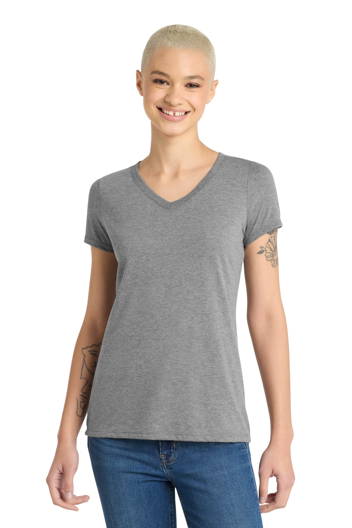 District® Women's Perfect Tri® V-Neck Tee DM1350L