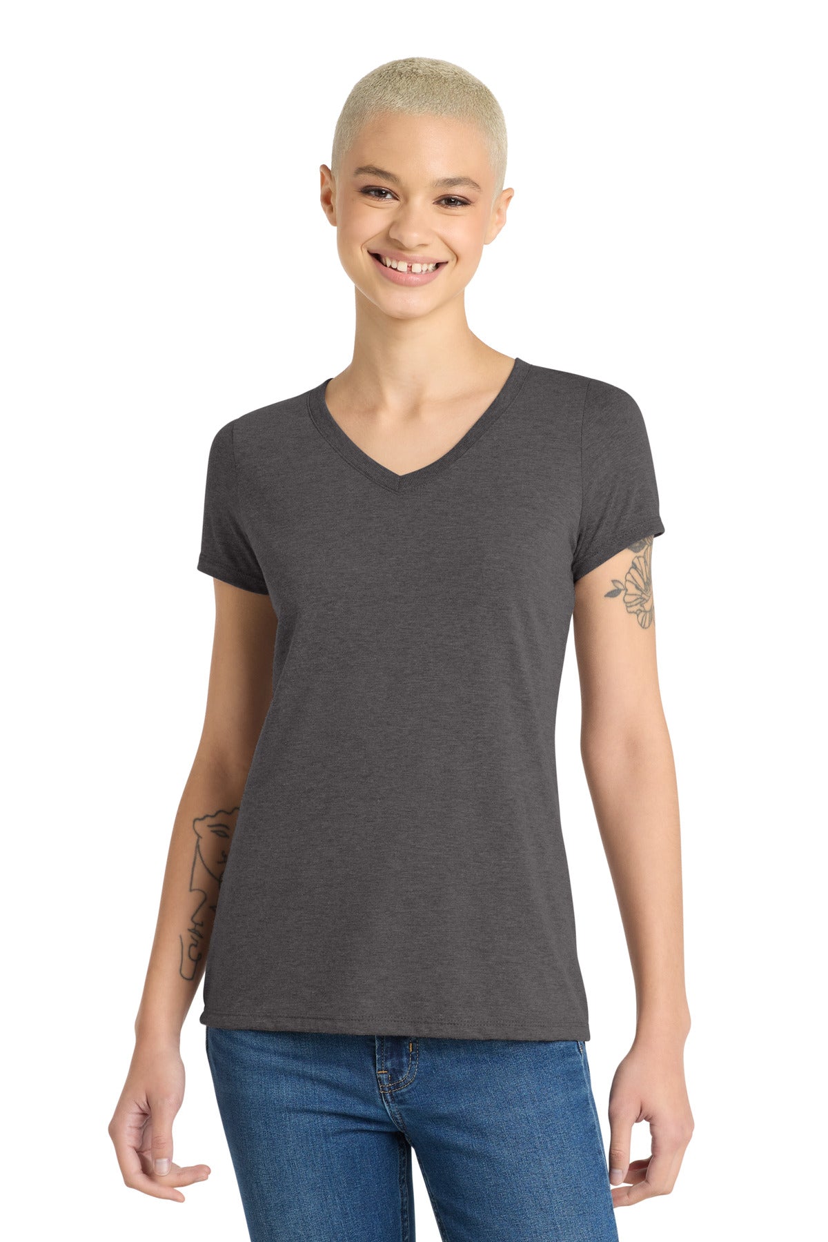 District® Women's Perfect Tri® V-Neck Tee DM1350L