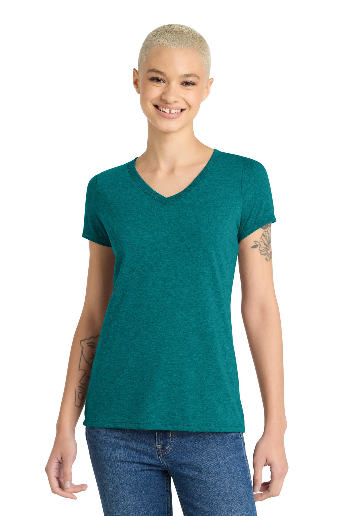 District® Women's Perfect Tri® V-Neck Tee DM1350L